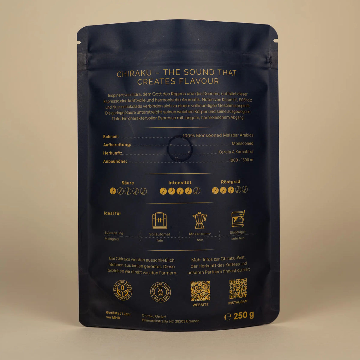 Indra – Monsooned Malabar Arabica Espresso aus Indien