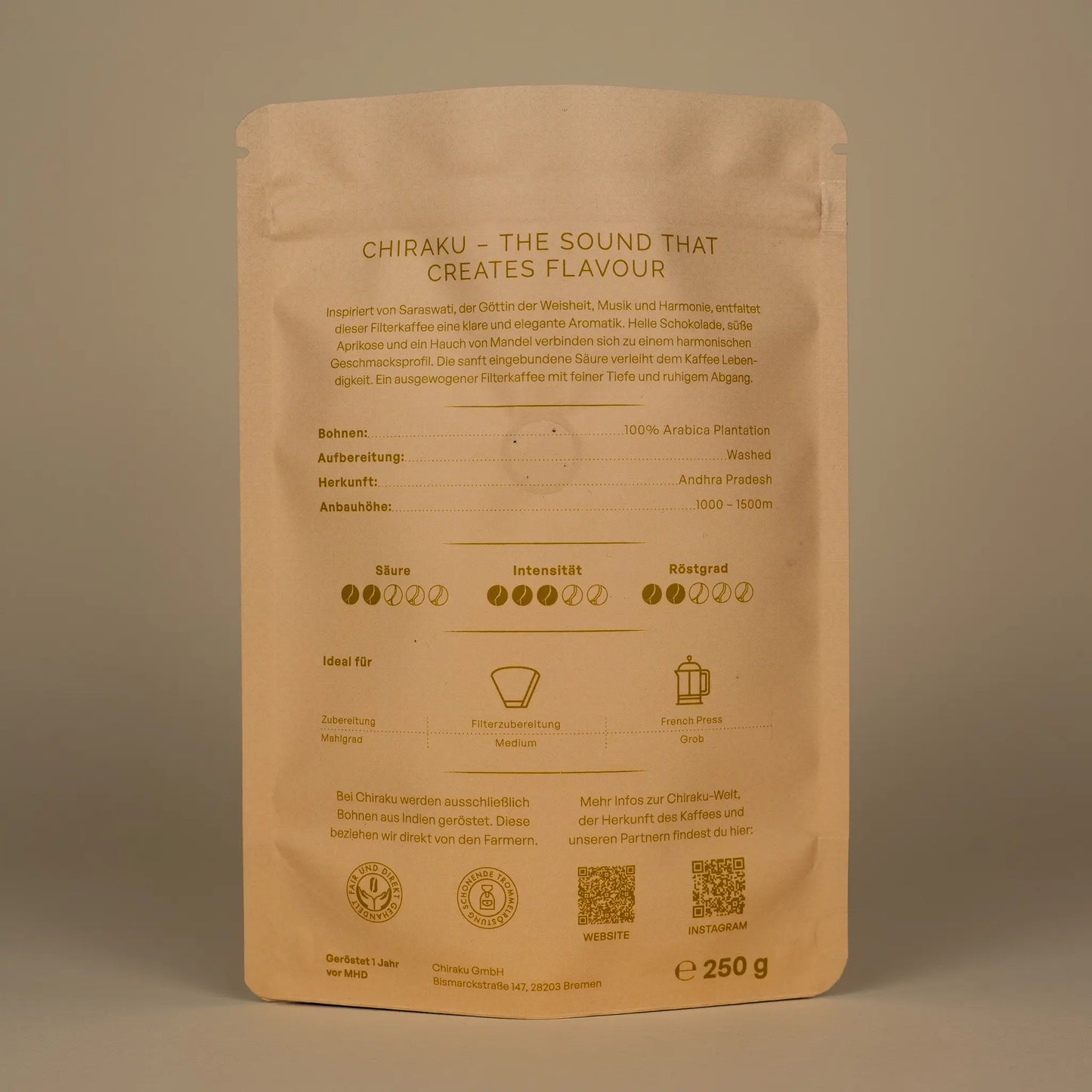 Saraswati – Arabica Filterkaffee aus Indien